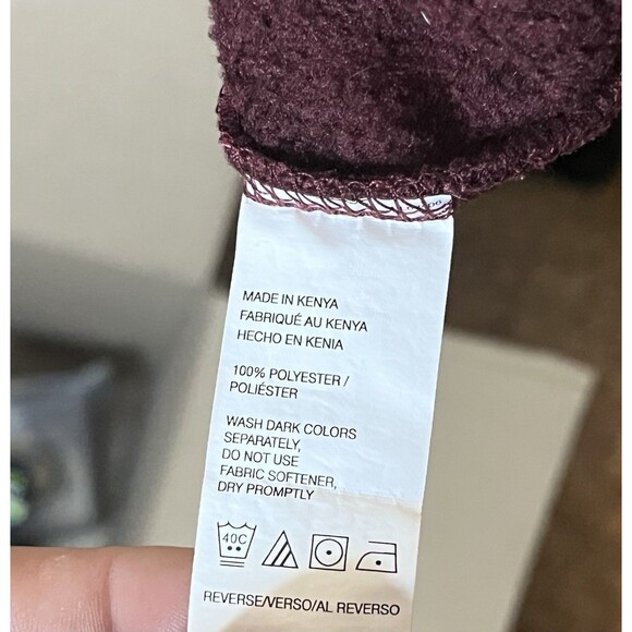 Van Heusen Mens XXL Burgundy Maroon 1/4 Button Up Pullover Sweater Polyester - Picture 5 of 6